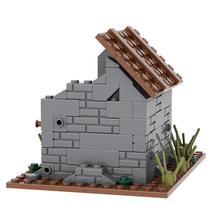 MOOXI Wars Damaged Houses 148Pcs MOC Bricks WW2