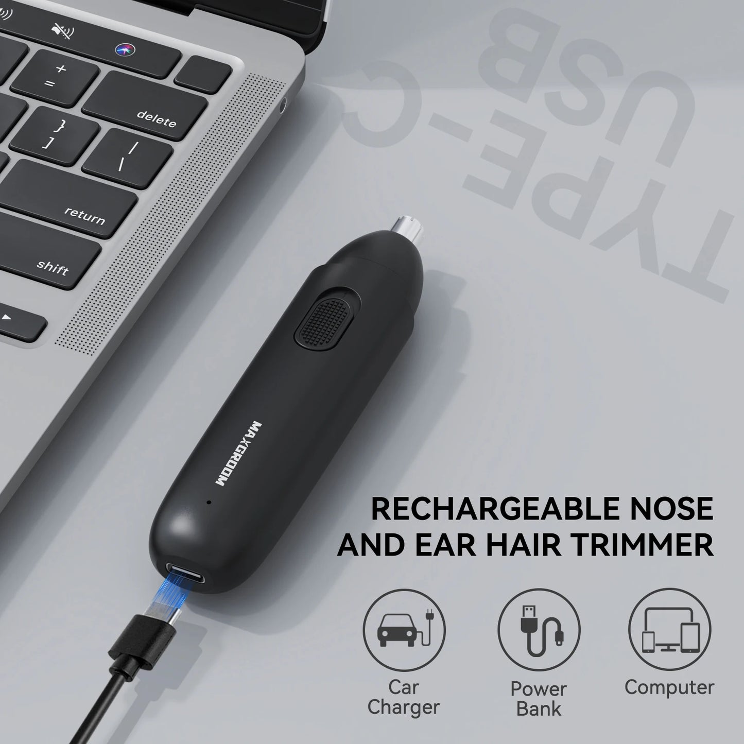 MAXGROOM Rechargeable Nose Hair Trimmer for Men
