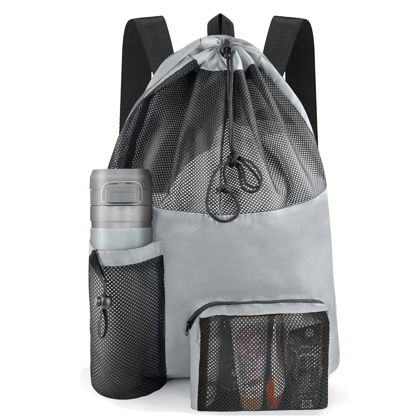 Beach Backpack, Backpack, Beach Bag That Can Store Clothes, Cosmetics, Water Cup Backpack, Washable Travel Bag - MyLootWare