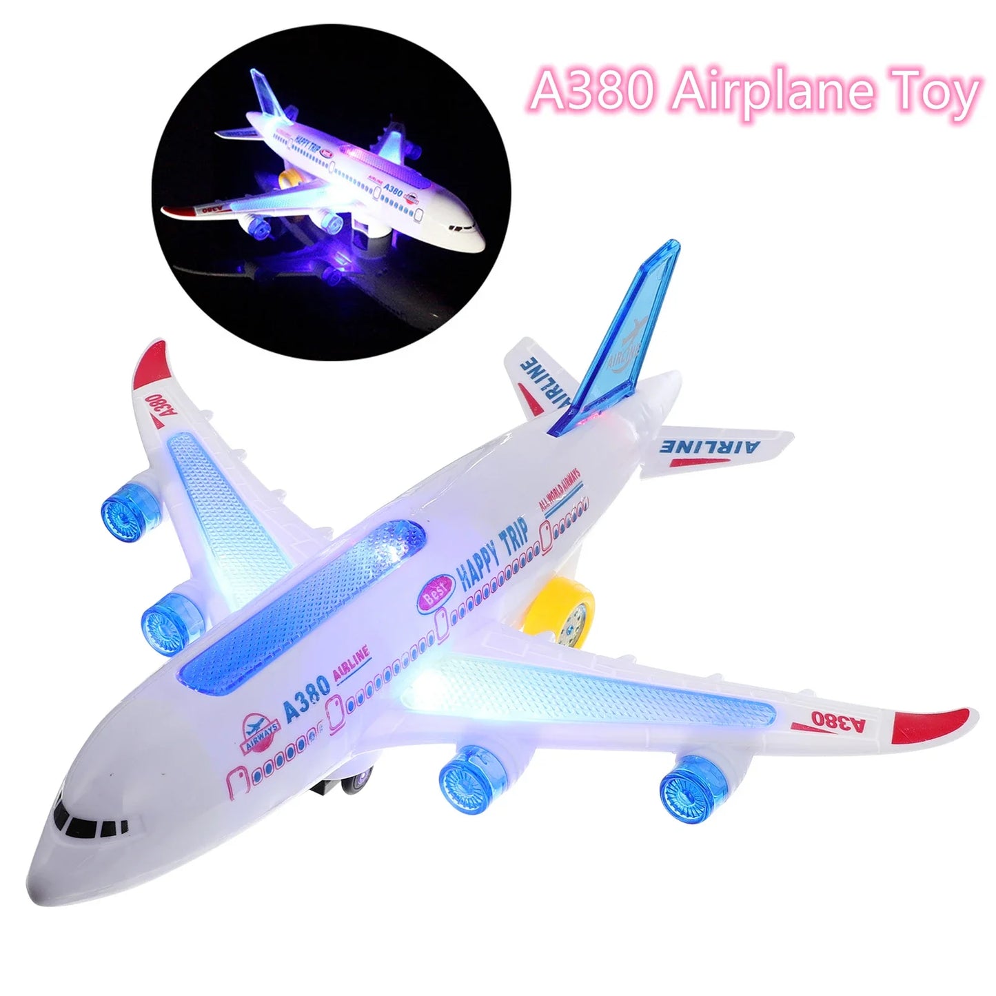 Kids Electronic Aeroplane Toy with Music Autopilot