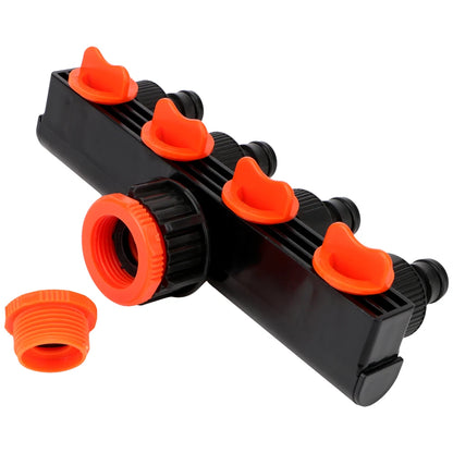 For Water Pipe 4 Way Hose Splitters Valve Splitter