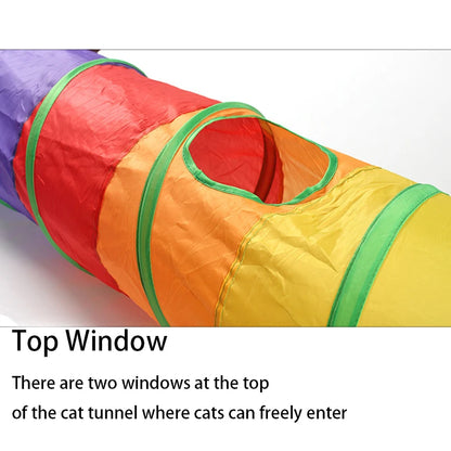 Cat Tunnel Tube Foldable Cat Toys Kitty Training Interactive Fun Toy Tunnel Bored for Puppy Kitten Pet Supplies Cat Accessorie - MyLootWare