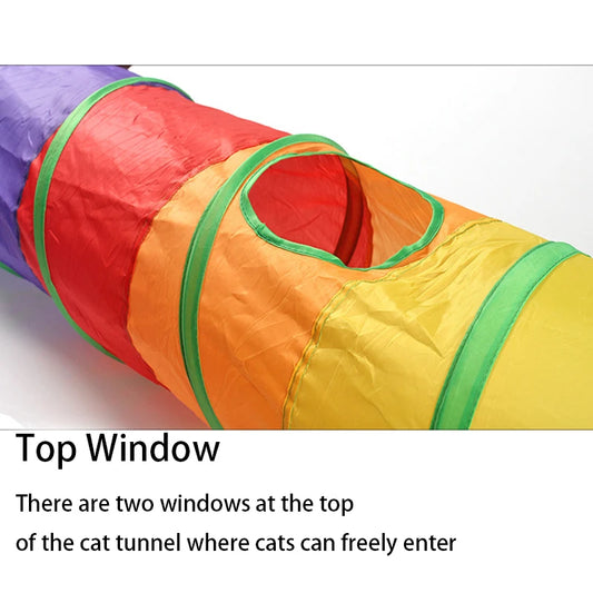 Cat Tunnel Tube Foldable Cat Toys Kitty Training Interactive Fun Toy Tunnel Bored for Puppy Kitten Pet Supplies Cat Accessorie - MyLootWare