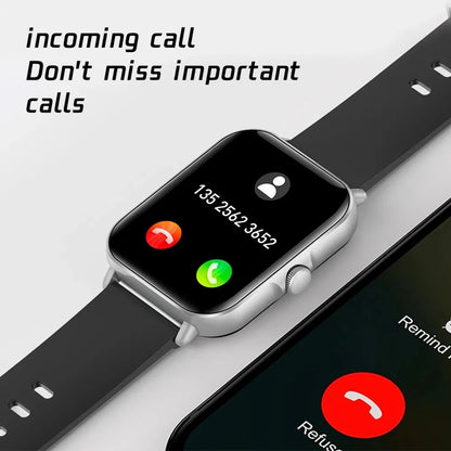 2025 2.01'' Smart Watch Bluetooth Call Play Music Smartwatch Fitness Clock Sport Waterproof Watches for Men Women iPhone Android - MyLootWare