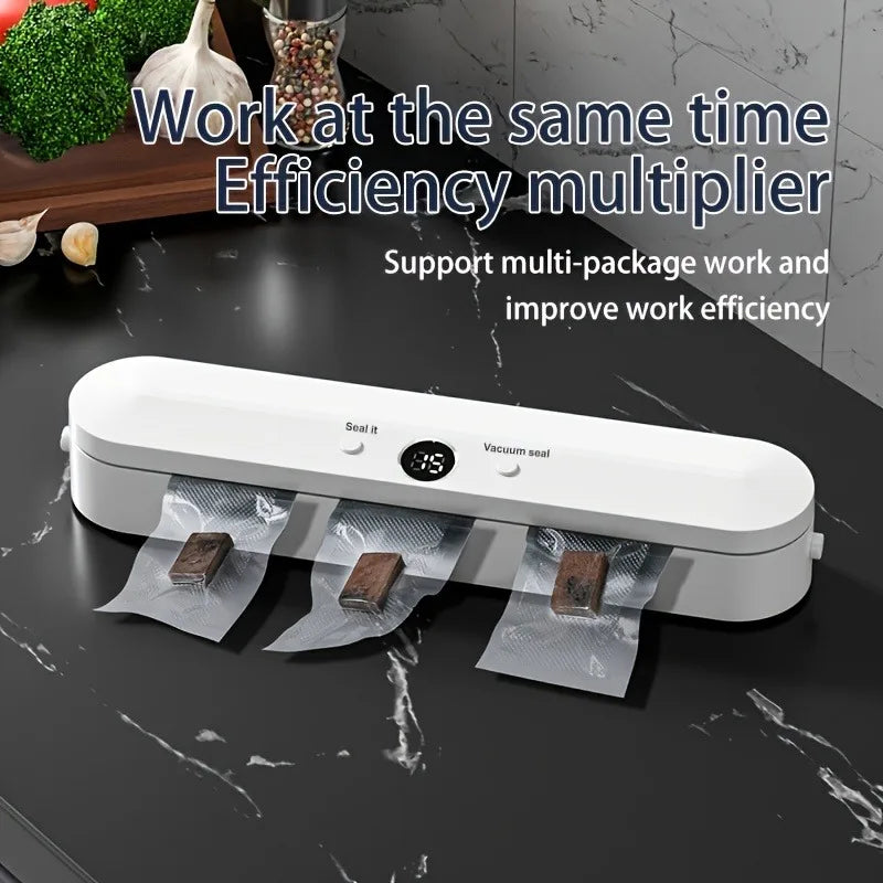 Automatic Vacuum Sealer Machine For Food Storage With 10pcs Free Food Saver Bags 220V Sealing Machine for Vacuum package - MyLootWare