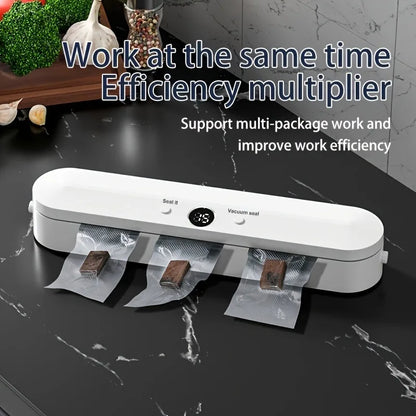 Automatic Vacuum Sealer Machine For Food Storage With 10pcs Free Food Saver Bags 220V Sealing Machine for Vacuum package - MyLootWare