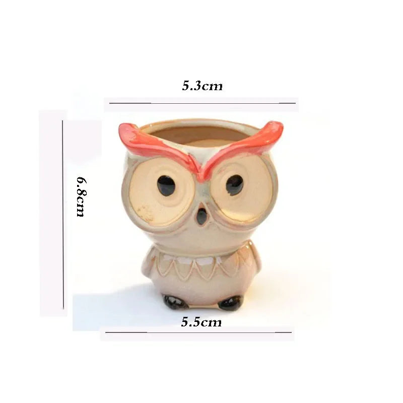 1Pcs Nordic Garden Supplies Decoration Creative Succulent Owl Flower Pot Pastoral Cute Animal European Style Household Flowerpot - MyLootWare