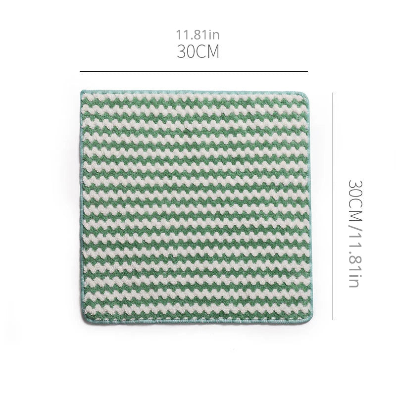 5pcs/10pcs Kitchen Dishwashing Cloth Superfine Fiber Water Absorbent Cleaning Cloth Multipurpose Household Cleaning Tools - MyLootWare