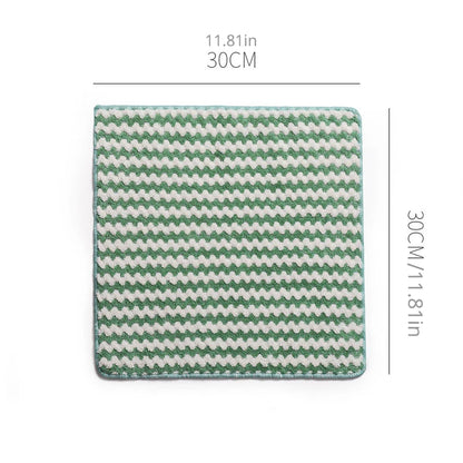 5pcs/10pcs Kitchen Dishwashing Cloth Superfine Fiber Water Absorbent Cleaning Cloth Multipurpose Household Cleaning Tools - MyLootWare