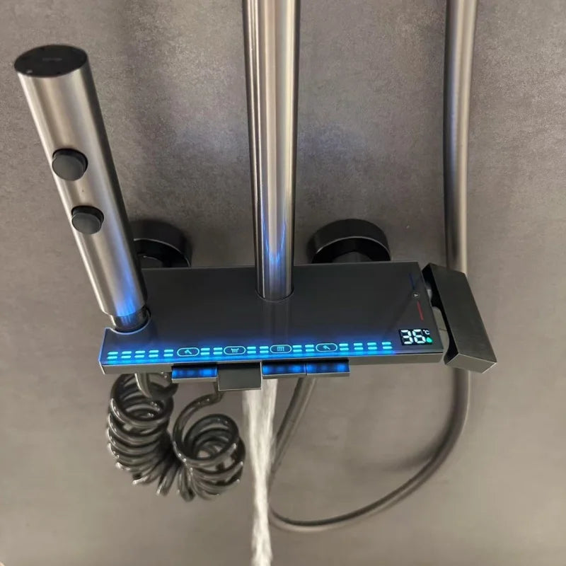 Hot Cold Shower Faucet System Set Shower Set