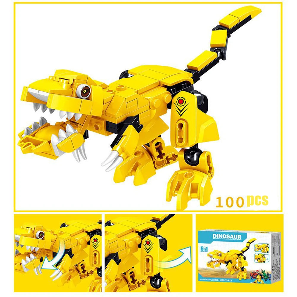 670pcs Dinosaur Building Blocks Dino Robot Toy - MyLootWare