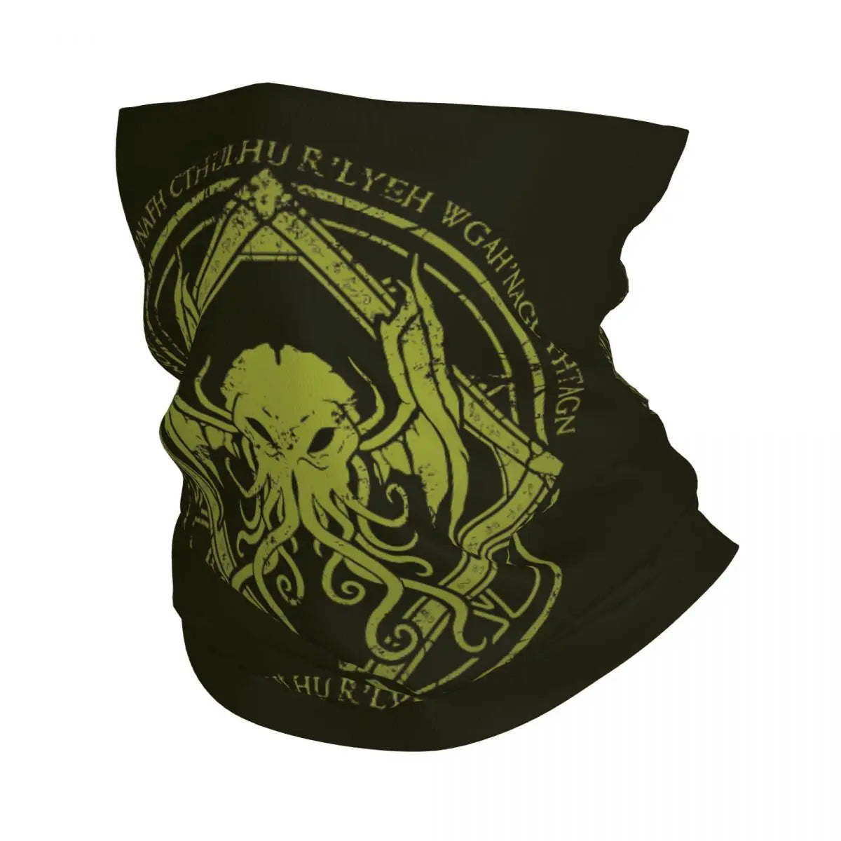Red Tentacles On Black Bandana Neck Gaiter