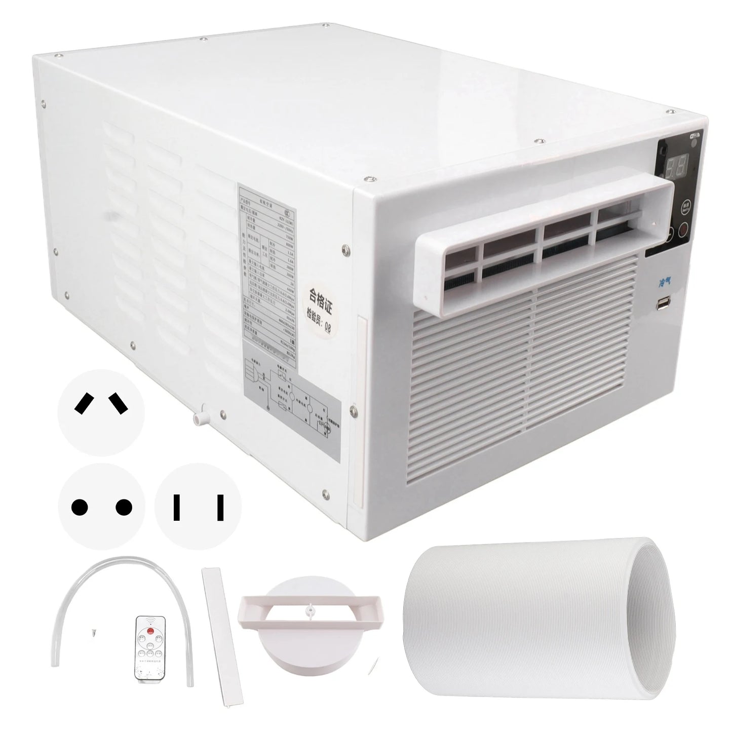 مكيف هواء محمول مع جهاز تحكم عن بعد يعمل باللمس ومبرد هواء للتخييم في الهواء الطلق والسيارة والمطبخ ومبرد هواء يعمل عن بعد بقوة 280 واط