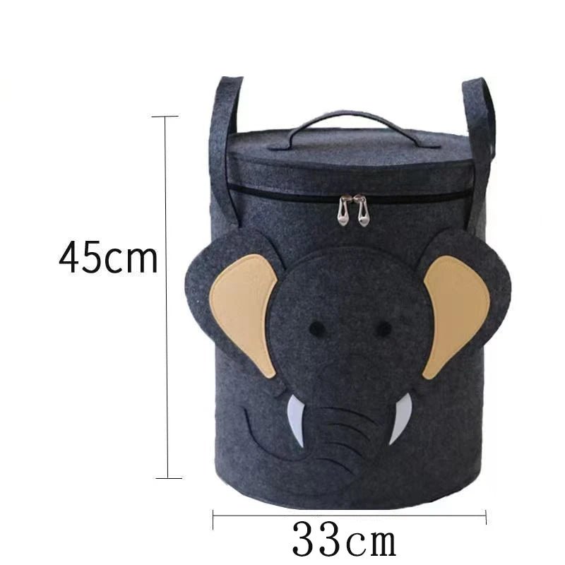 Toy Storage Bucket Cartoon Animal Storage Basket Large Capacity Storage Basket with Lid Foldable Storage Basket Home Supplies - MyLootWare