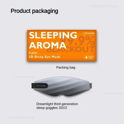 قناع العين Xiaomi Dreamlight 3s للنوم ثلاثي الأبعاد، مساعد نوم مجسم للرجال والنساء والبالغين، محمول لحجب الضوء أثناء النوم