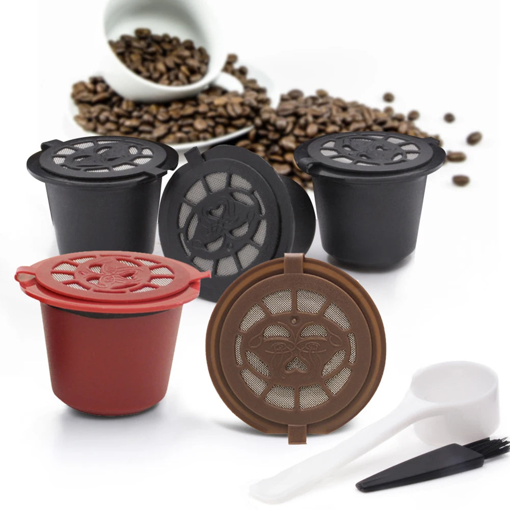 1/3PCS Nespresso Refillable Coffee Capsule Cup Reusable Coffee Capsule Spoon Brush Coffee Filters Coffee Accessories - MyLootWare