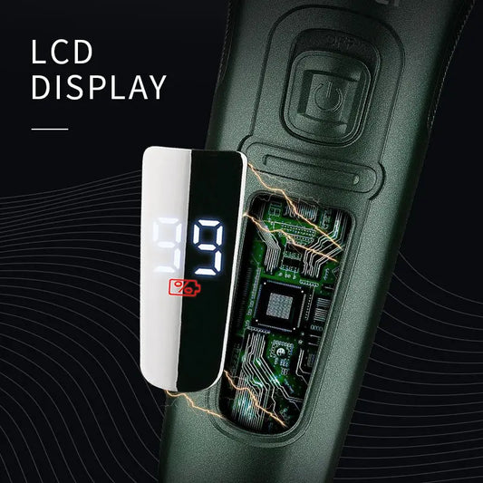Kemei LCD Dislay Waterproof Electric Shaver For