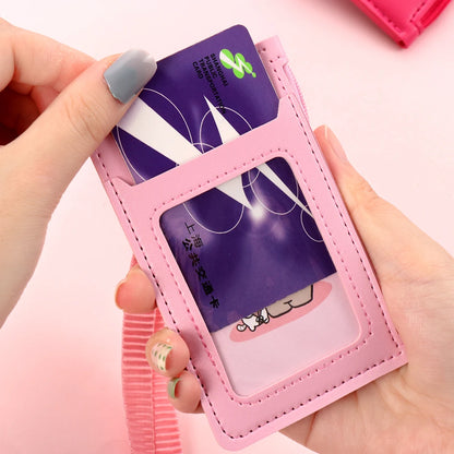 Luxury PU Leather Double Card Sleeve ID Badge Case