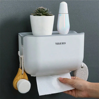 Toilet Paper Holder Wall Mount Tissue Box