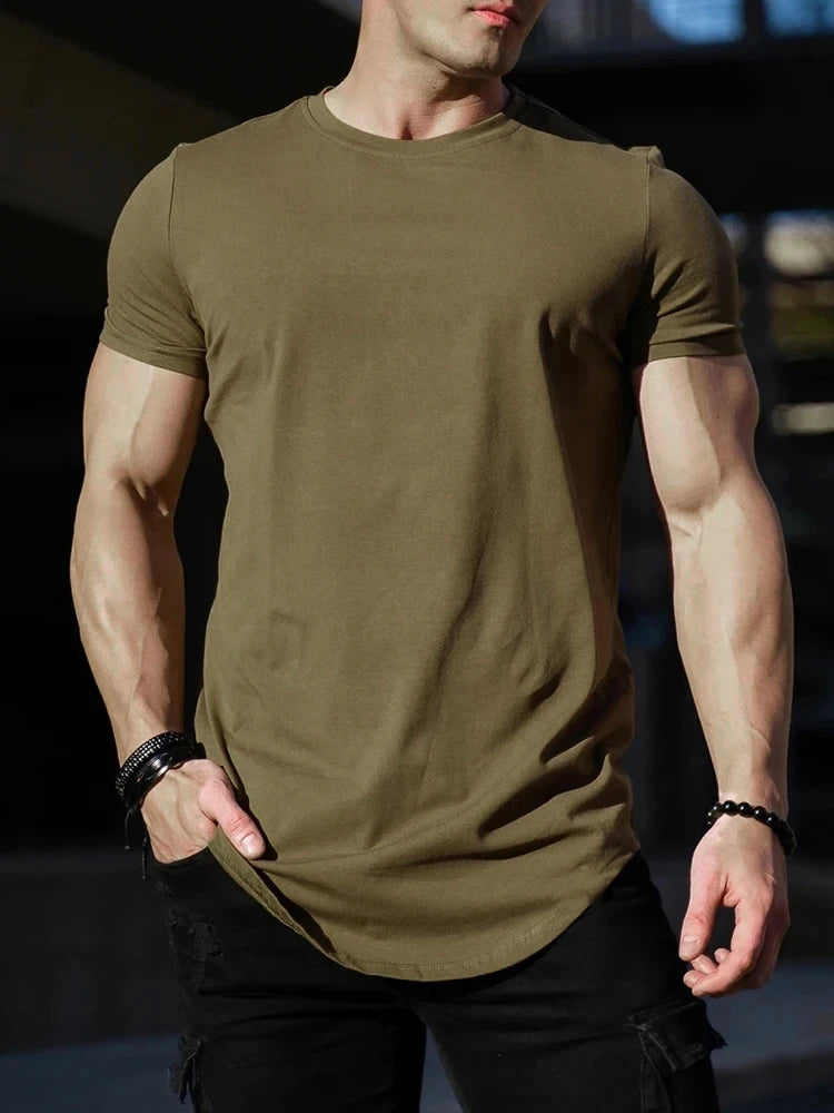 Muscle Fitness T-shirt Summer Men's Athleisure