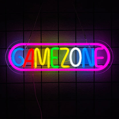 Gaming Neon Sign, Game On Neon Sign for Game Room