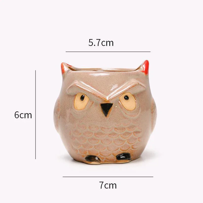 1Pcs Nordic Garden Supplies Decoration Creative Succulent Owl Flower Pot Pastoral Cute Animal European Style Household Flowerpot - MyLootWare