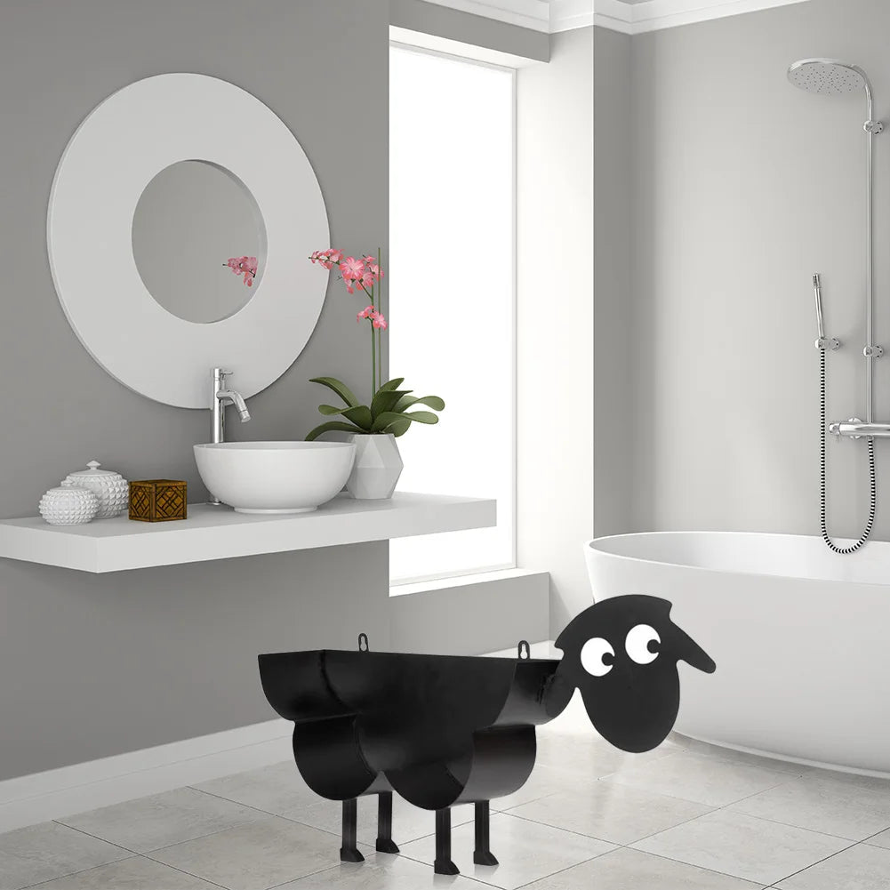 Metal Sheep Shape Toilet Paper Holder Bathroom