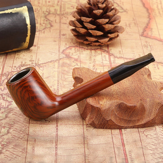 1pc, Classic Wood Grain Resin Pipe for Smoking Gifts, Smoking Accessories - MyLootWare