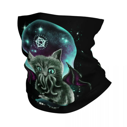 Red Tentacles On Black Bandana Neck Gaiter