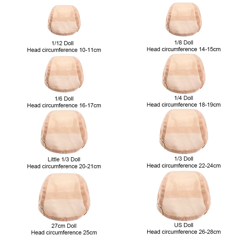 1/3 1/4 1/6 Doll Fixed Hair Non-slip Hat Cap Black/Beige Hairnet Net Head Headgear Doll DIY Accessory Multi-sizes DIY Wig Toy - MyLootWare