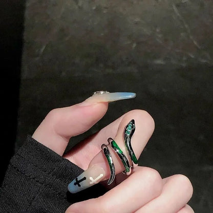 Spiritual Slytherin Snake Opening Ring for Women