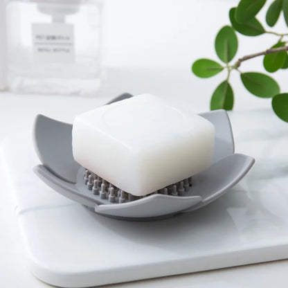 Petal Shape Soap Dish Non-slip Silicone Soap Box
