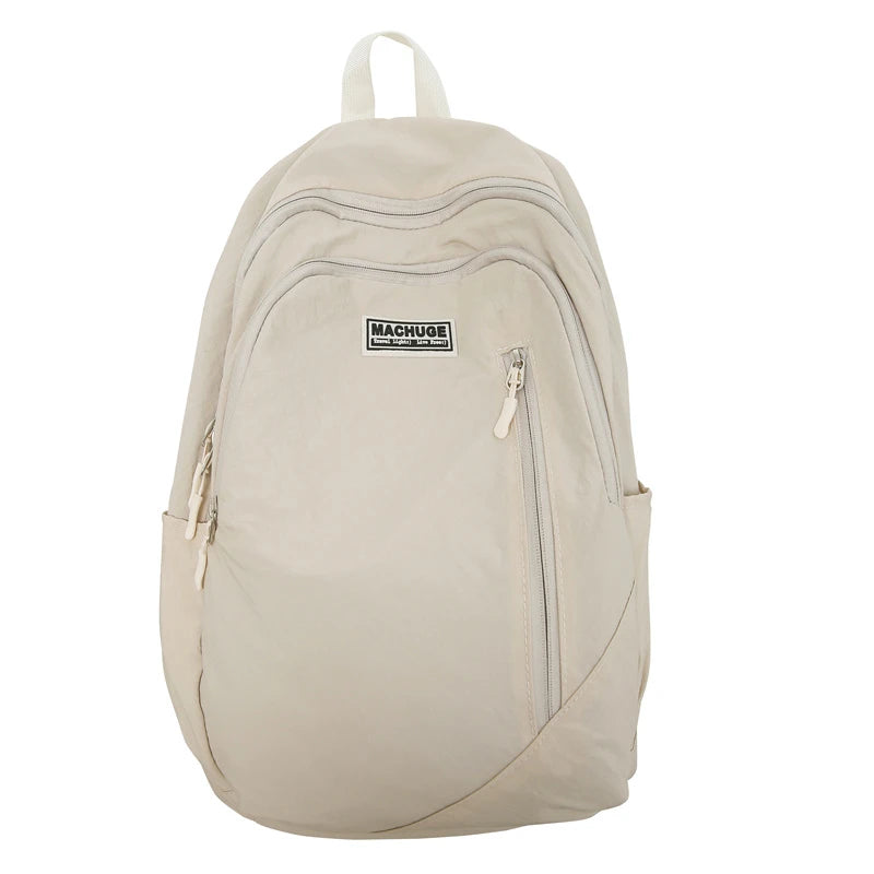 Backpack simple and large-capacity men's and women's travel backpacks leisure summer students waterproof spine backpack. - MyLootWare