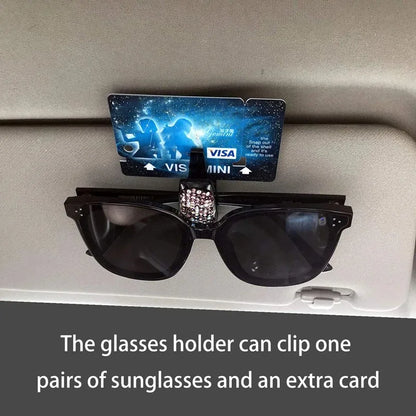 Car Vehicle Sun Visor Sunglasses Glasses Card Ticket Holder for Car Accessories Eyeglasses Holder Car Interior Supplies - MyLootWare