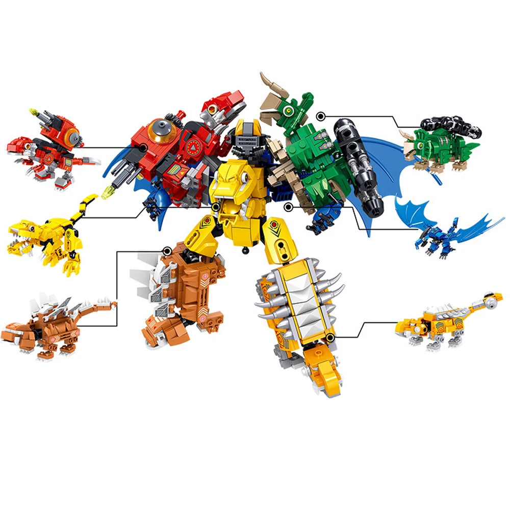 670pcs Dinosaur Building Blocks Dino Robot Toy - MyLootWare