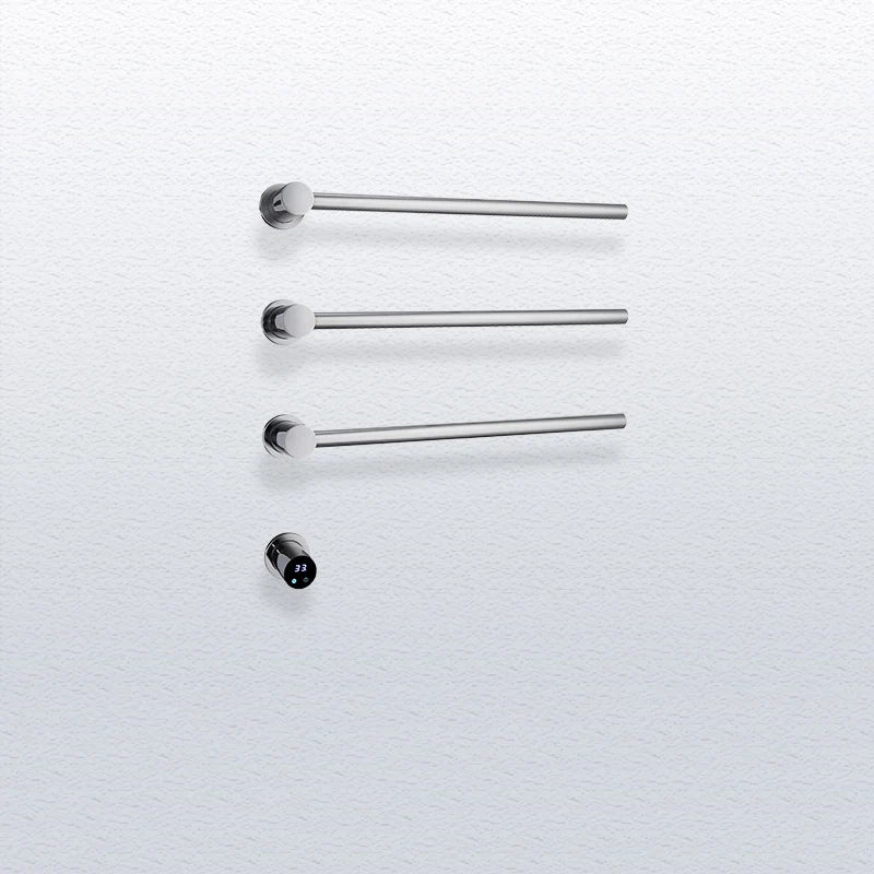 Bathroom Electric Heated Carbon Fiber Towel Rail Warmer Digital Display Temperature Time Control Smart Home Concealed Bar Dryer - MyLootWare