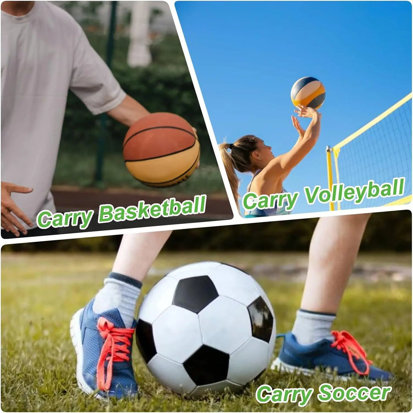 Portable Drawstring Basketball Backpack Mesh Bag