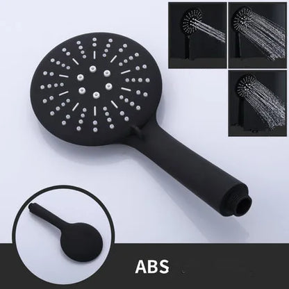 Hand-held Shower Head Water Saving Black Bathroom