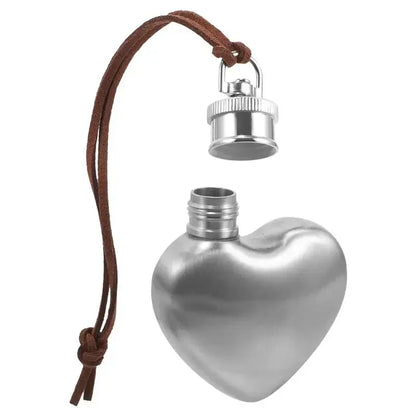 1oz Stainless Steel Hip Flask Heart Shaped Wine Pot Outdoor Portable Whiskey Vodka Flask Alcohol Drinking Pocket Bottle - MyLootWare