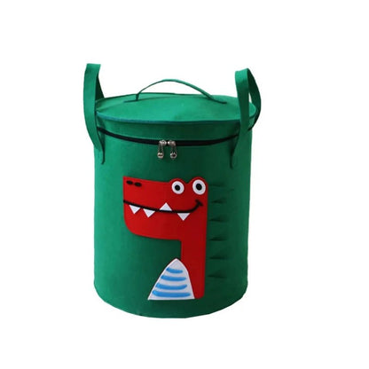 Toy Storage Bucket Cartoon Animal Storage Basket Large Capacity Storage Basket with Lid Foldable Storage Basket Home Supplies - MyLootWare
