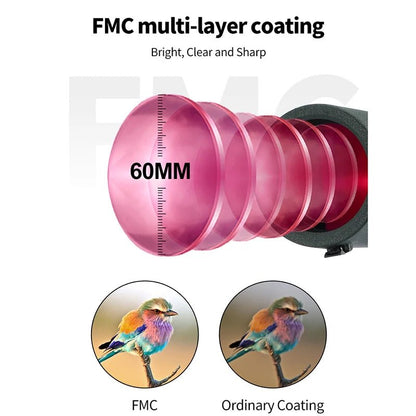 25-75x60 Zoom Spotting Scope ED Lens Powerful Monocular Bak4 Prism Telescope For Outdoor Camping Bird Watching Shooting - MyLootWare