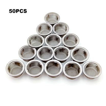 10/30/50Pcs Tobacco Smoking Pipe Metal Filter Screen Steel Mesh Smoking Pipe Filter Tobacco Accessories - MyLootWare