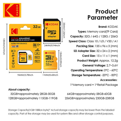 Kodak Micro SD 128GB SD card 32GB flash drive