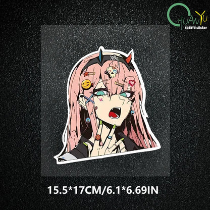 Anime stickers car stickers anime 2D cypunk car motorcycle waterproof reflective stickers - MyLootWare