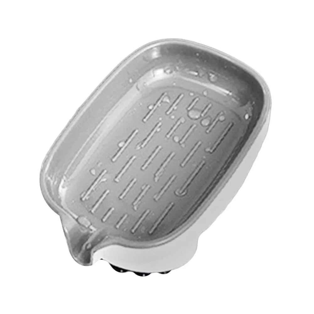 Durable Plastic Suction Cup Soap Dish With Drain