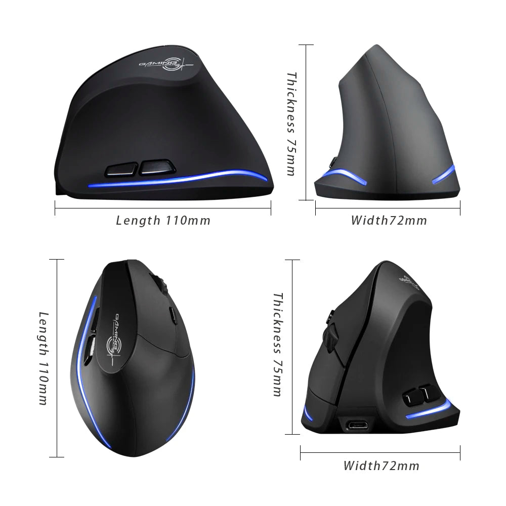 F-35 Mouse Wireless Vertical Mouse Ergonomic