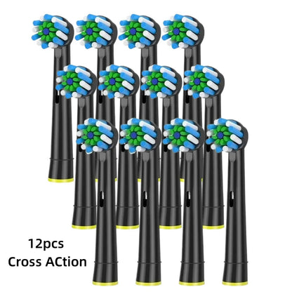 Black EB50 Brush Heads Cross Action 16 Degree Angle Spare Dental Nozzles for Oral B Electric Toothbrush D12/D16/DB4010/DB4510 - MyLootWare
