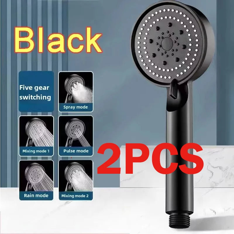 Bathroom Sink Faucet Head of A Shower High Pressure 5 Modes Adjustable Handheld Bath Sprayer Nozzle Shower Head Hose Accessories - MyLootWare