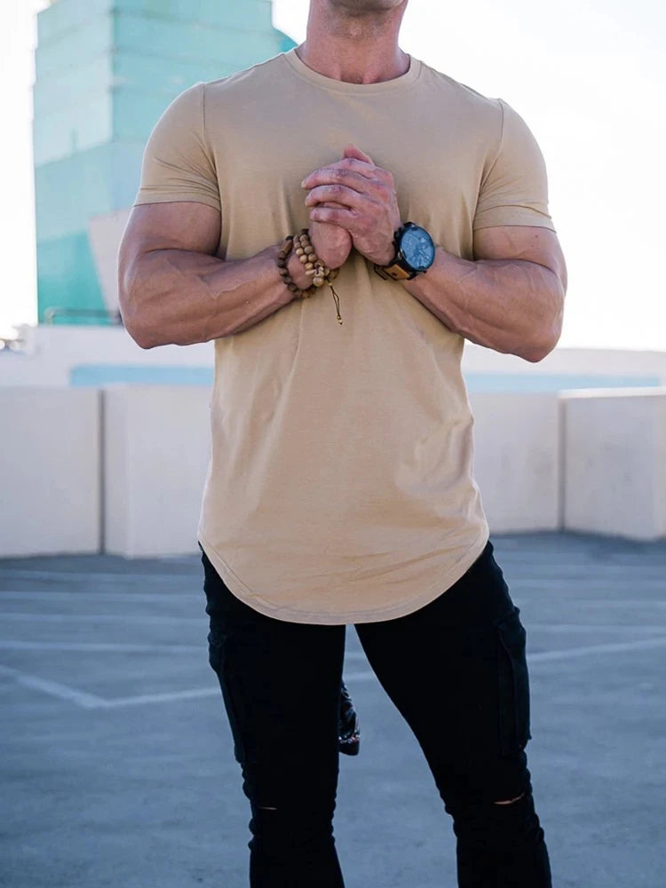 Muscle Fitness T-shirt Summer Men's Athleisure