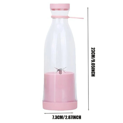 420ML Electric Juicer Mini Fruit Mixers 6 Blades Charging Juicer Cup Household Juicer Blender Smoothie Orange Lemon Blender - MyLootWare